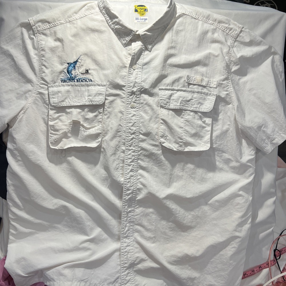 Mens Banana Boat Virginia Beach‎ UPF 40+ Outdoor Utility Shirt Size xxl 185